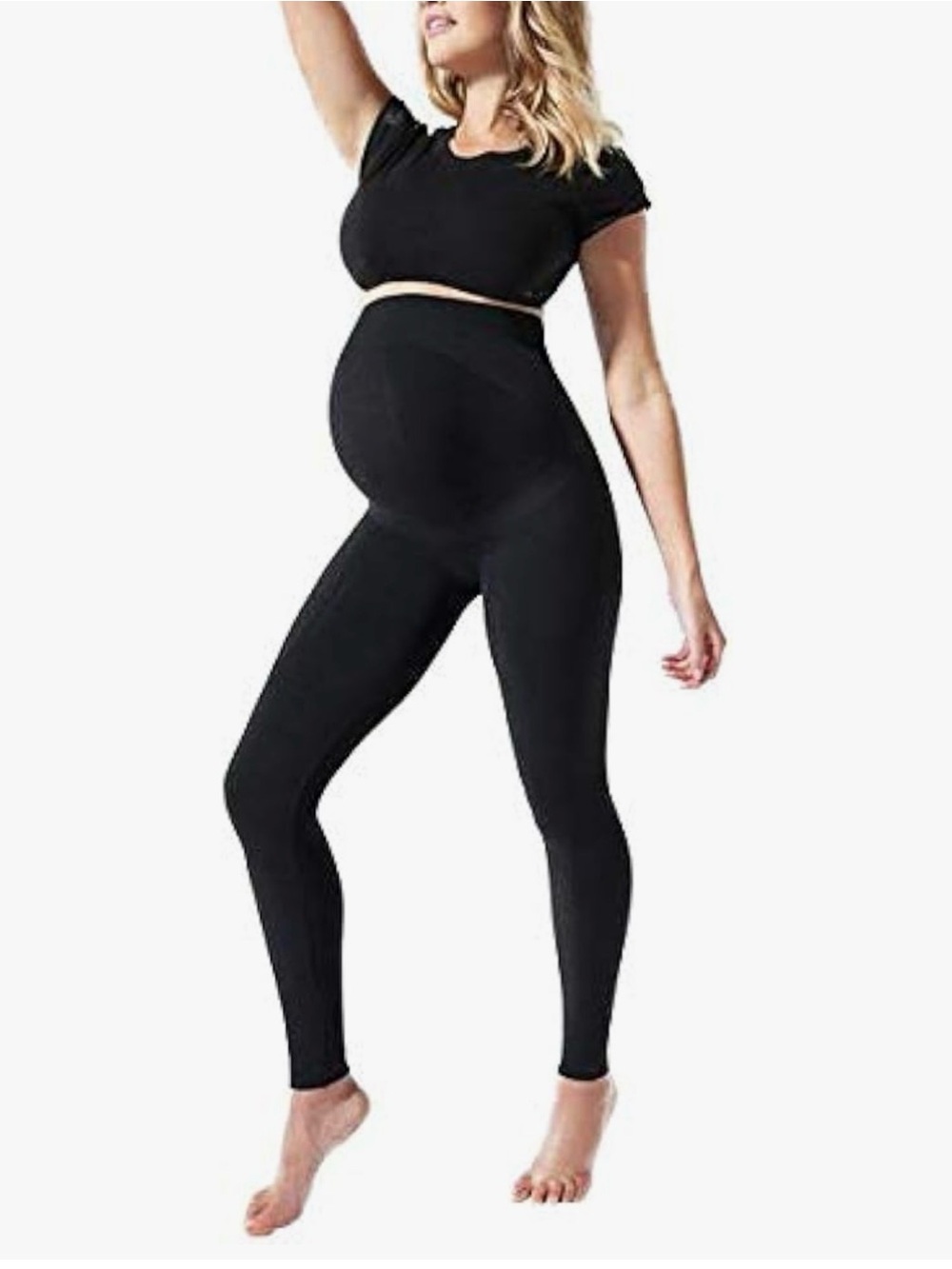 BLANQI Black Maternity Support Leggings - Branded Label